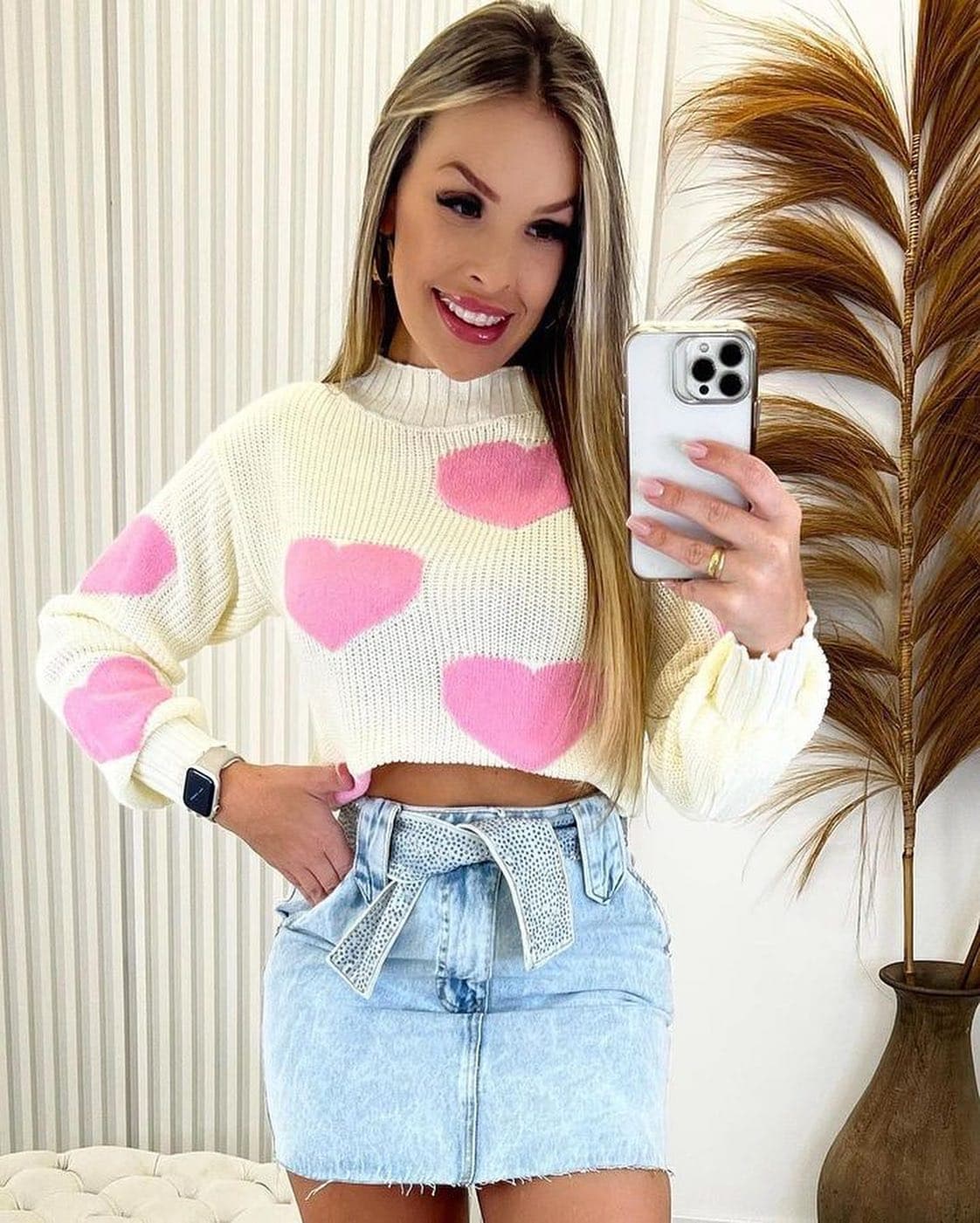BLUSA TRICÔ CORAÇÃO ❤️ 